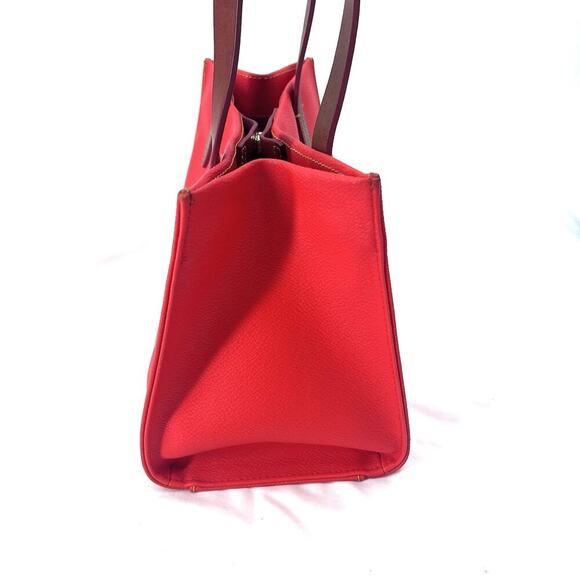 Dooney & Bourke Eva Small Shopper Handbag Red Orange Purse - Picture 7 of 15